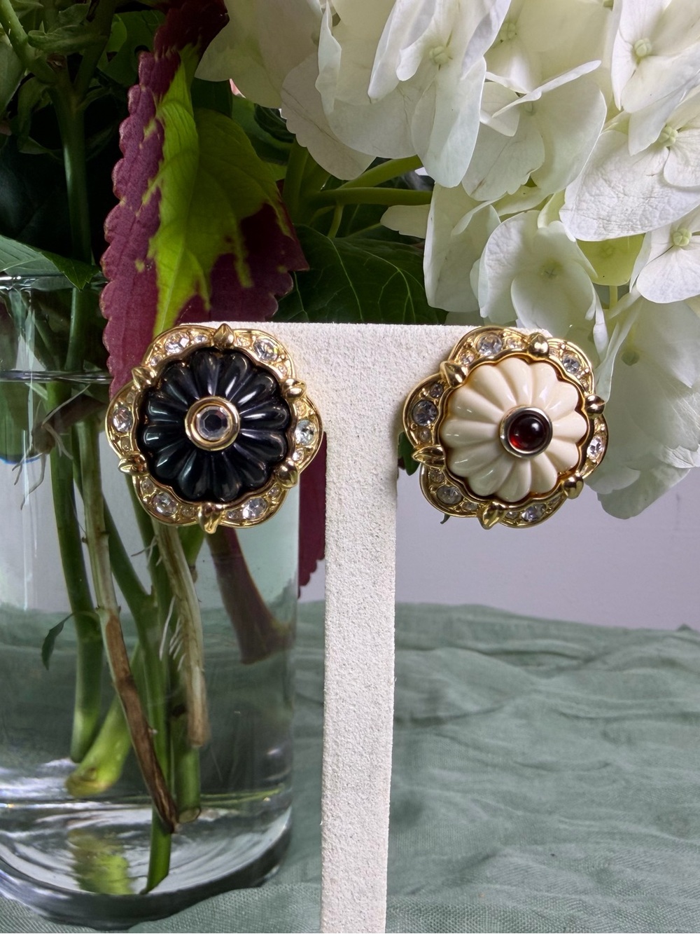 Joan Rivers vintage pierced earrings, from her interchangeable collection.